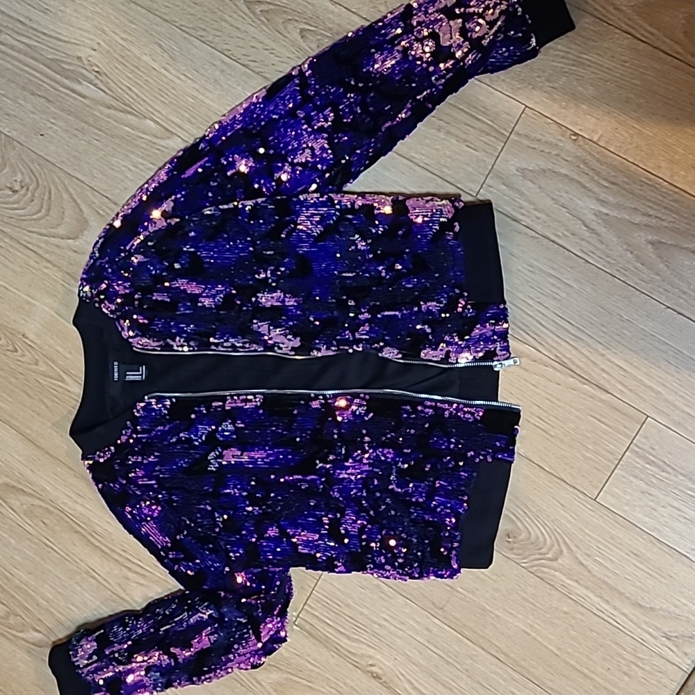 Sequin Forever 21 bomber jacket